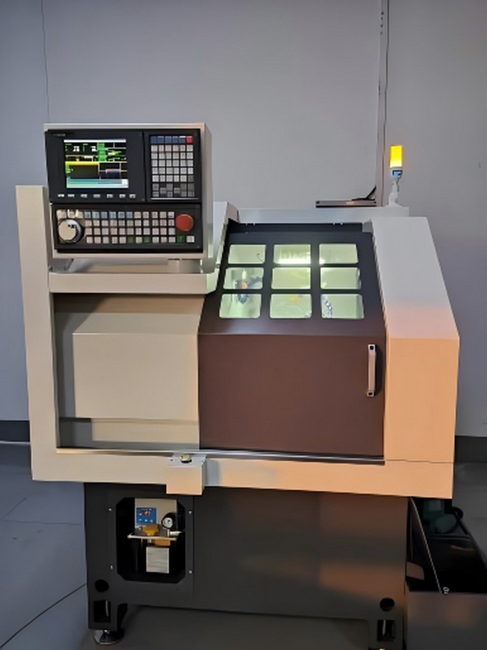 LC-15 Precision CNC Bar Feeder Lathe with Y-Axis, Guide Bushing Pneumatic Clamping Cast Iron Bed for Swiss-Type Machining